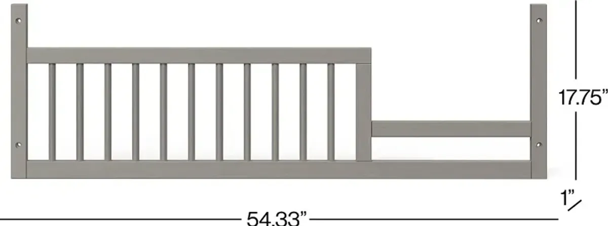 Lunar Gray Guard Rail for Surrey Hill & Cranbrook Cribs