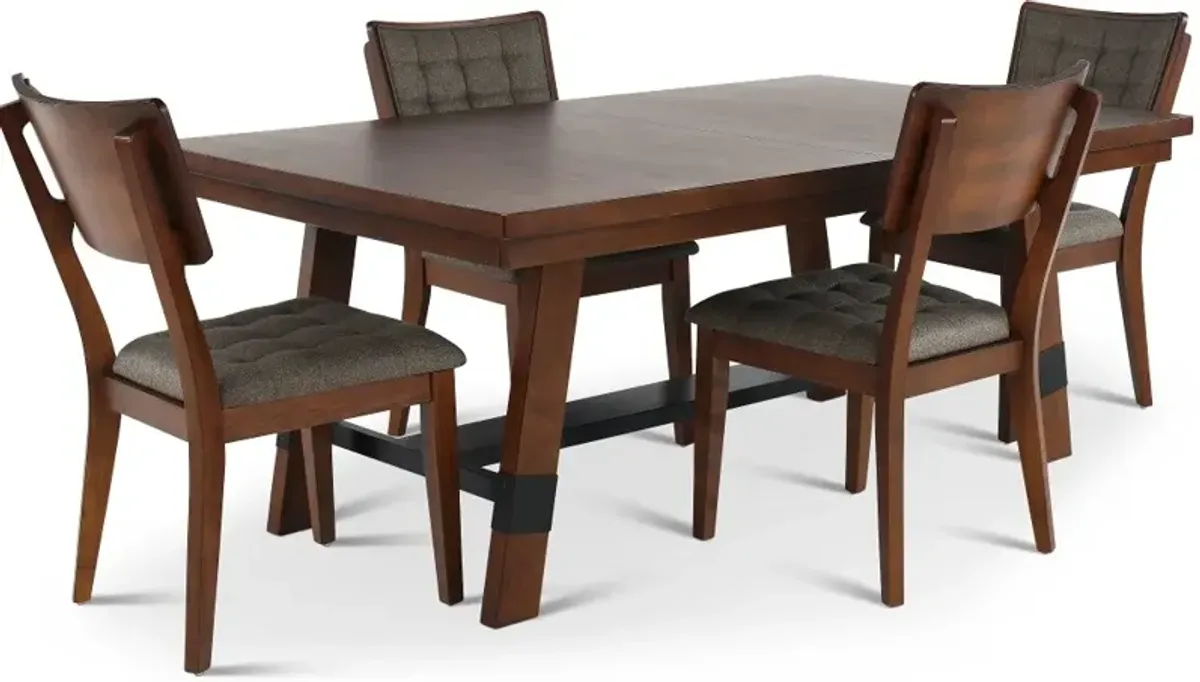 Nordic Brown 5 Piece Dining Set