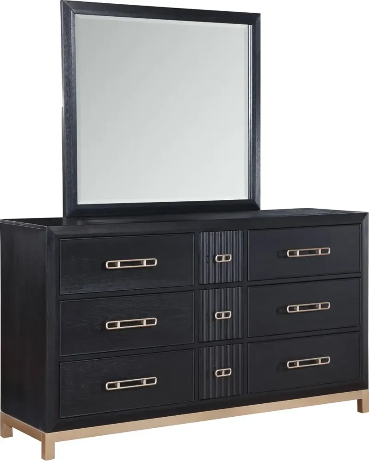 Charlotte Black and Gold Dresser