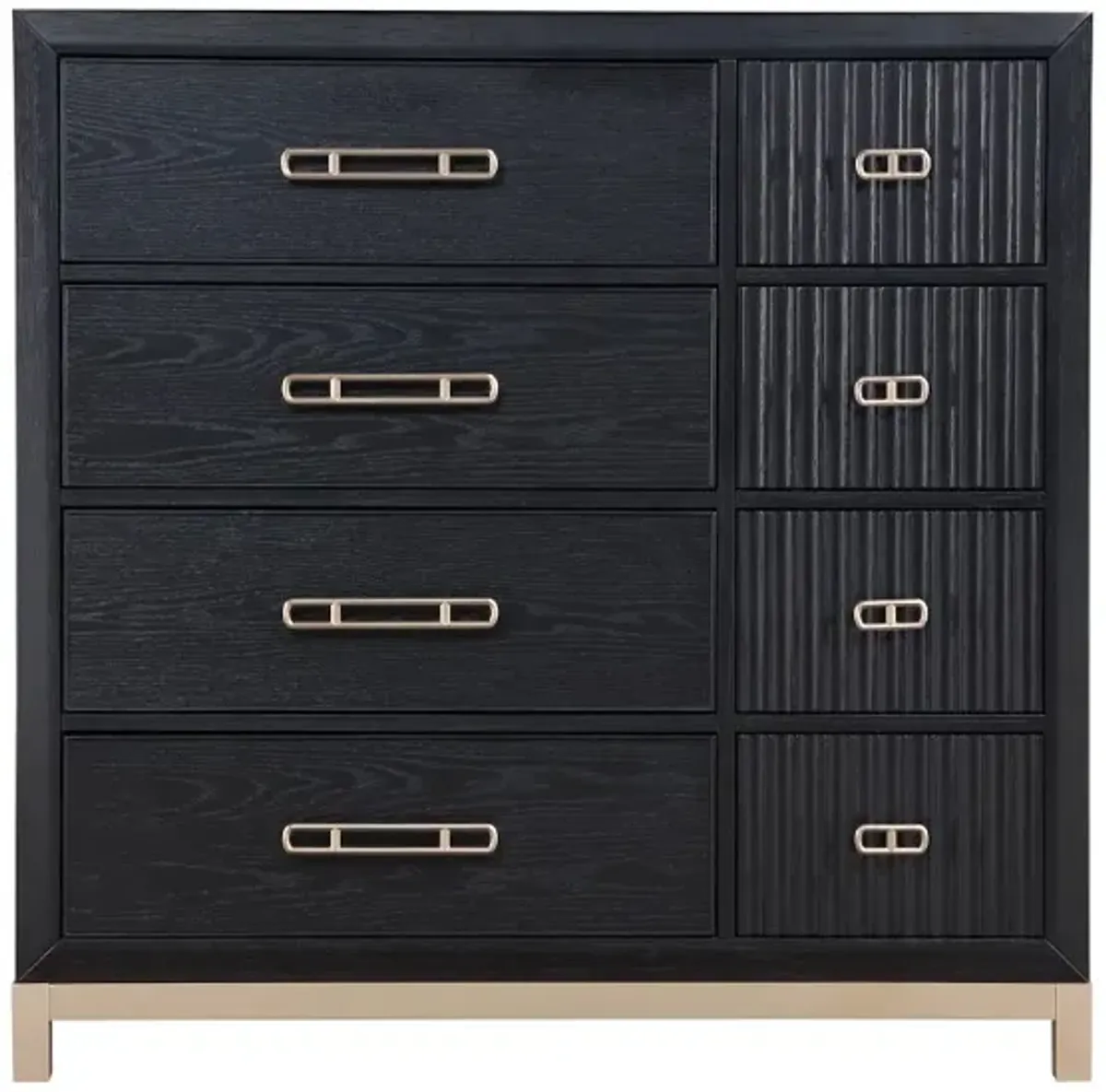 Charlotte Black and Gold Chest of Drawers