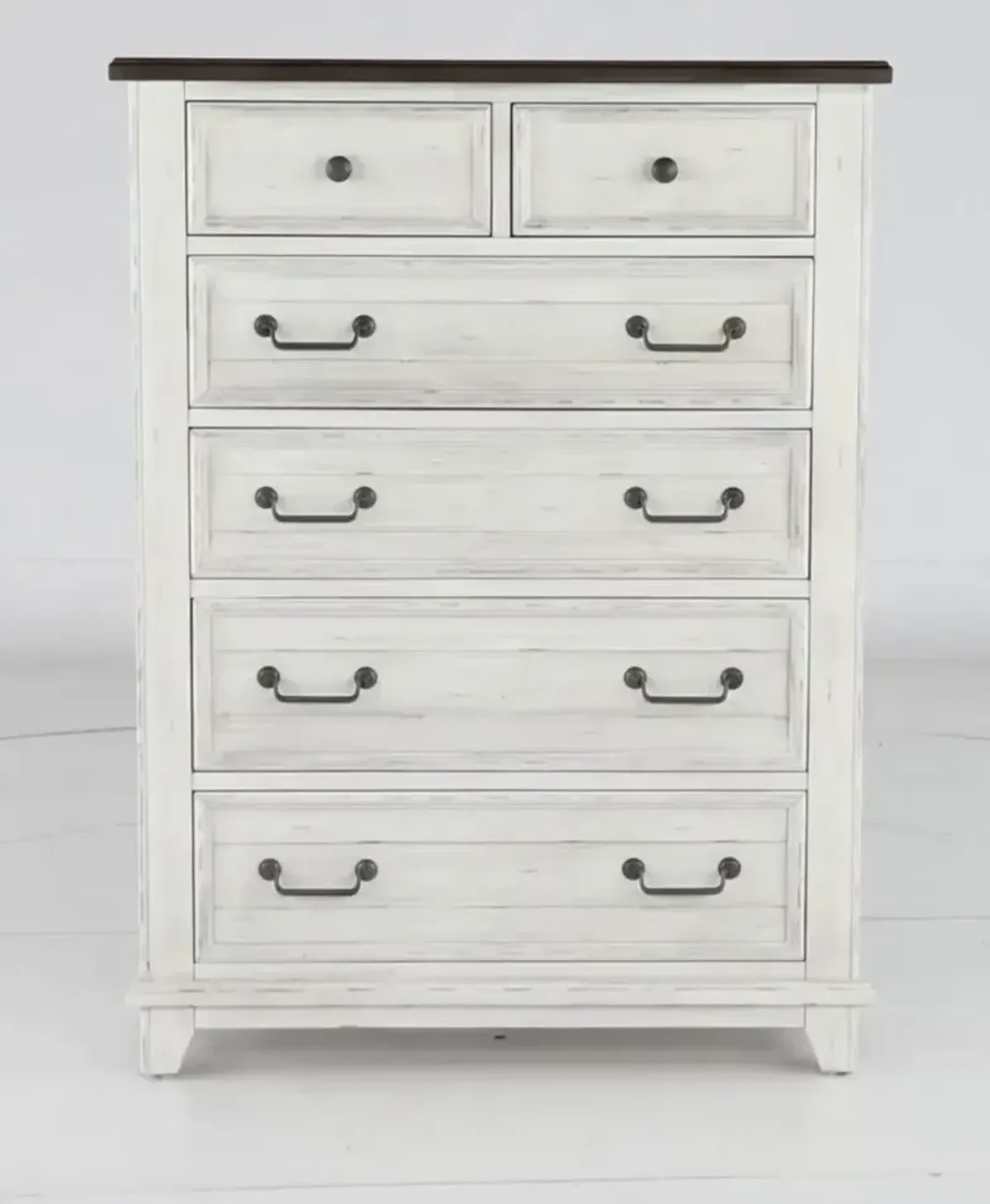 River Place White and Brown Dresser