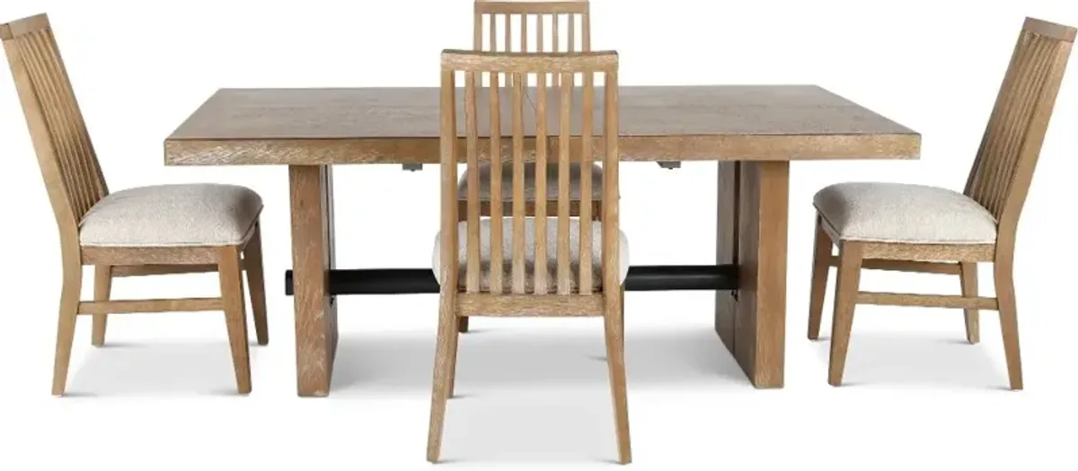 Loft Harbor Weathered Oak 5 Piece Dining Set