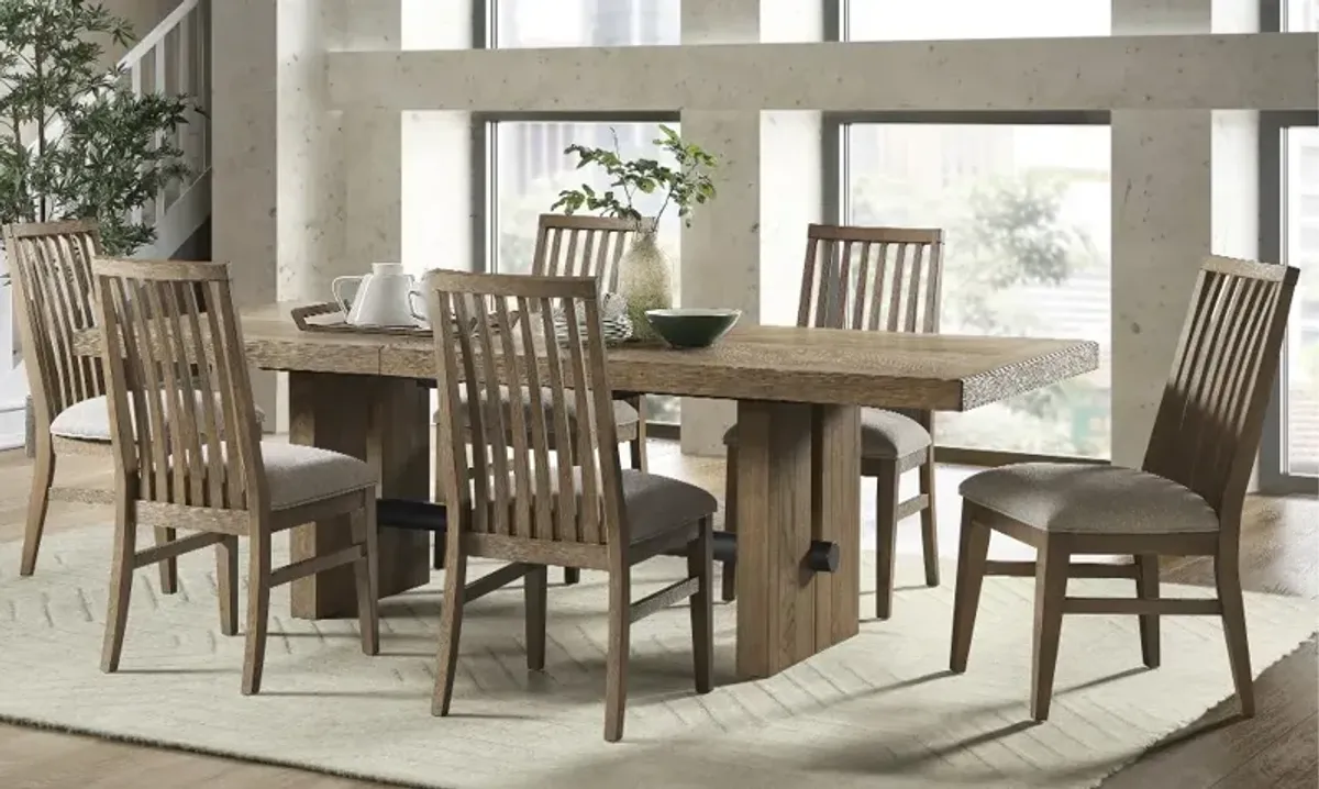 Loft Harbor Weathered Oak 5 Piece Dining Set