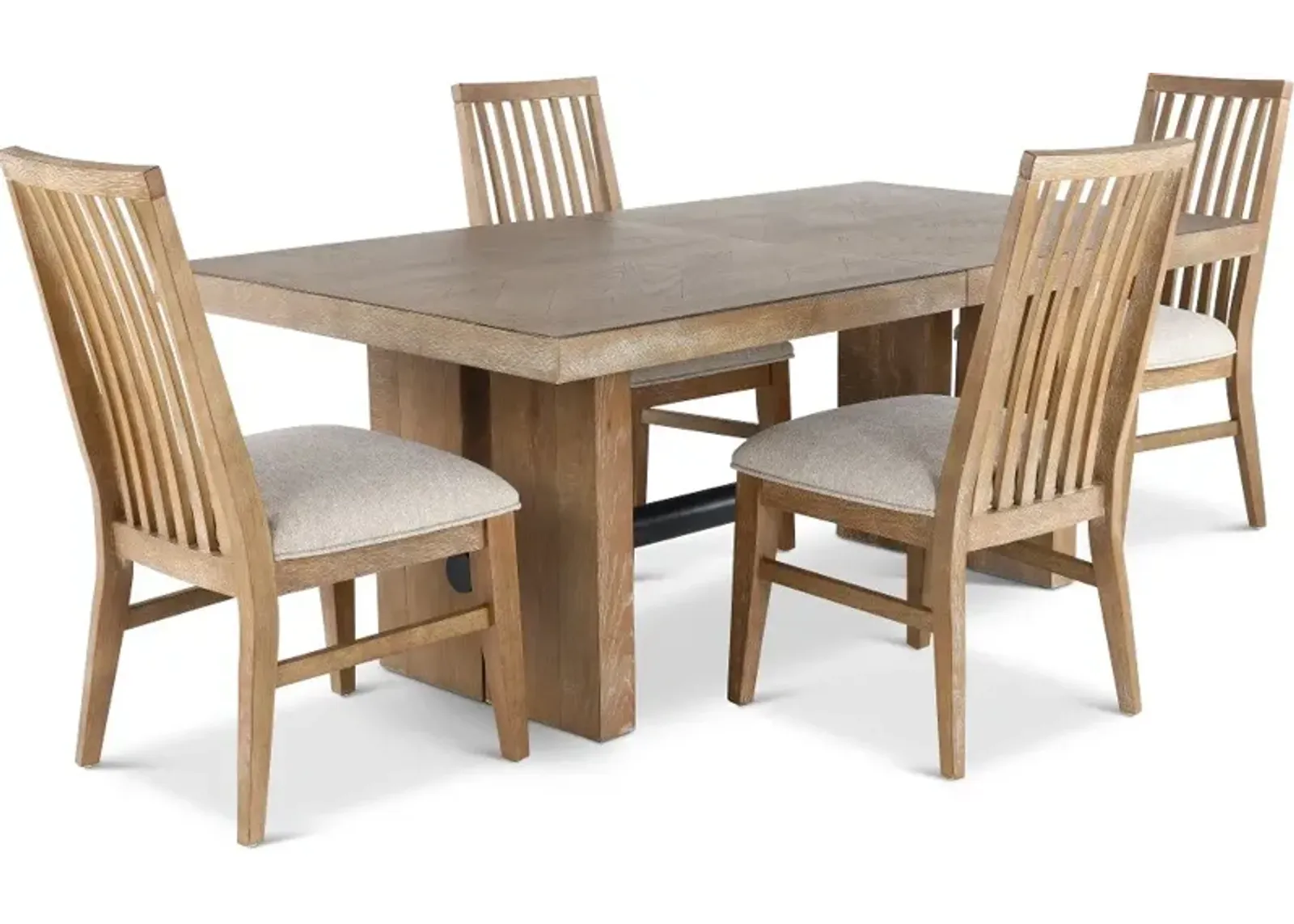 Loft Harbor Weathered Oak 5 Piece Dining Set