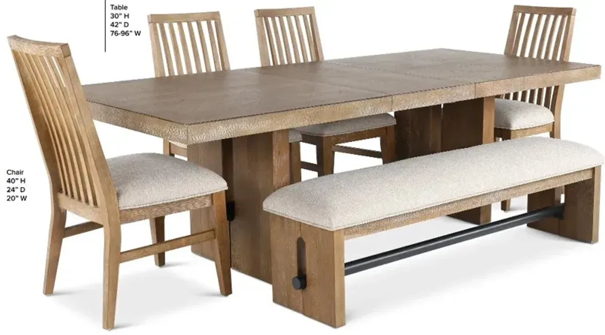 Loft Harbor Weathered Oak 6 Piece Dining Set