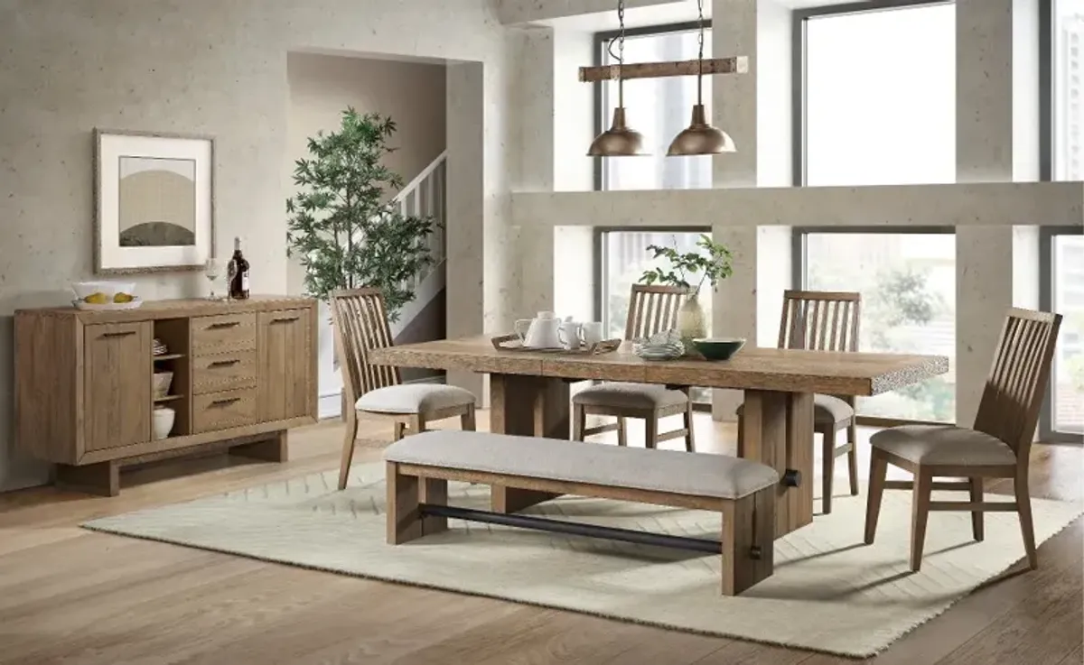 Loft Harbor Weathered Oak 6 Piece Dining Set