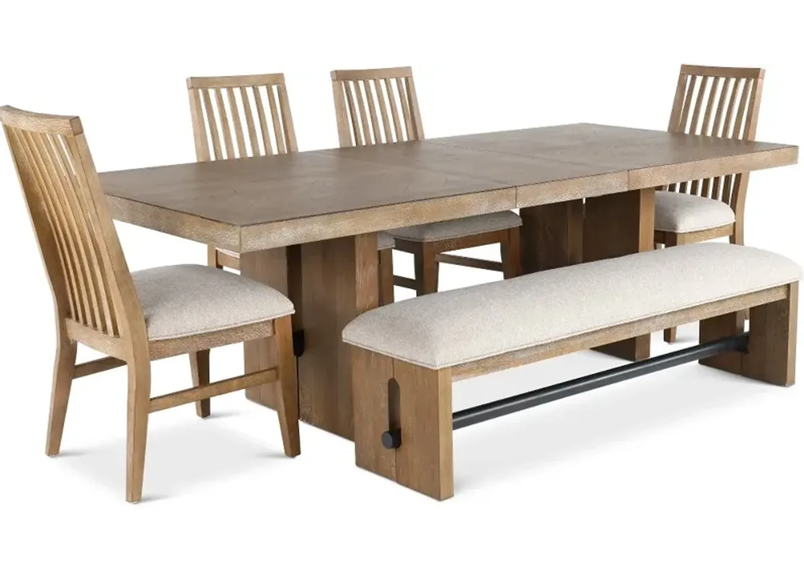 Loft Harbor Weathered Oak 6 Piece Dining Set