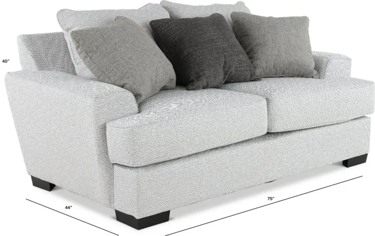 Renegade Pewter Gray Loveseat