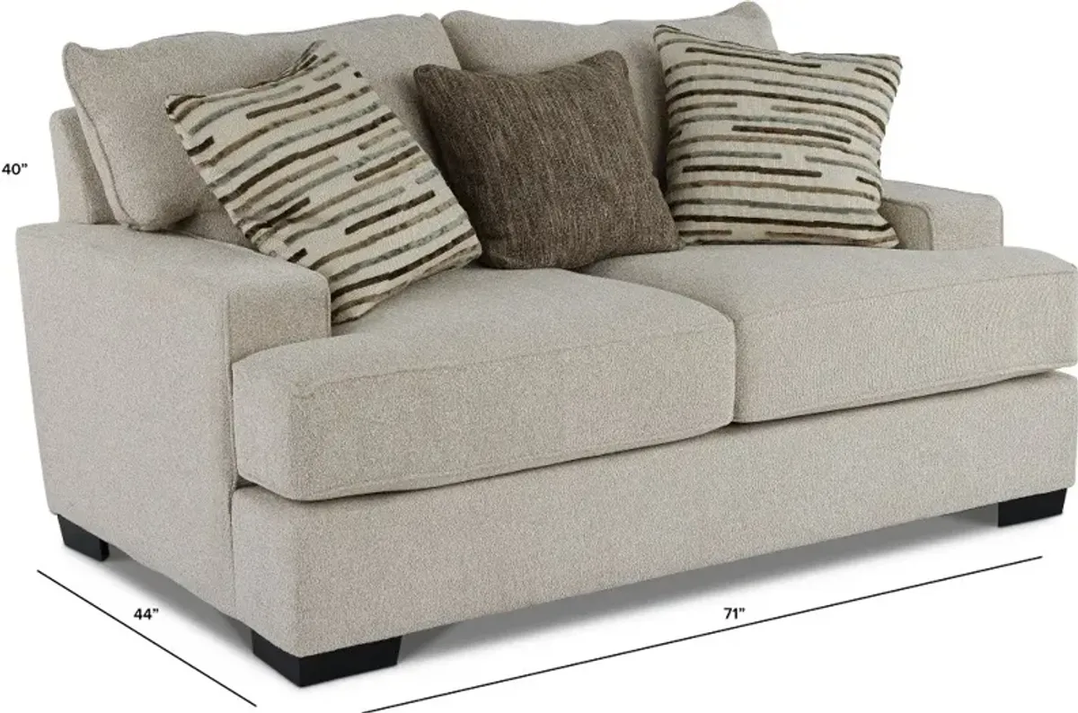 Raven Sand Beige Loveseat