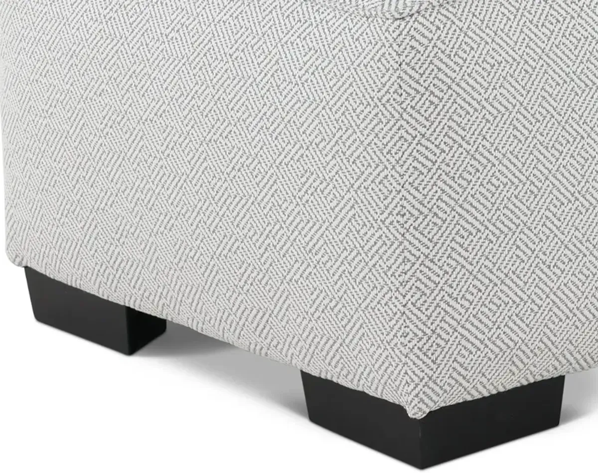 Renegade Pewter Gray Ottoman