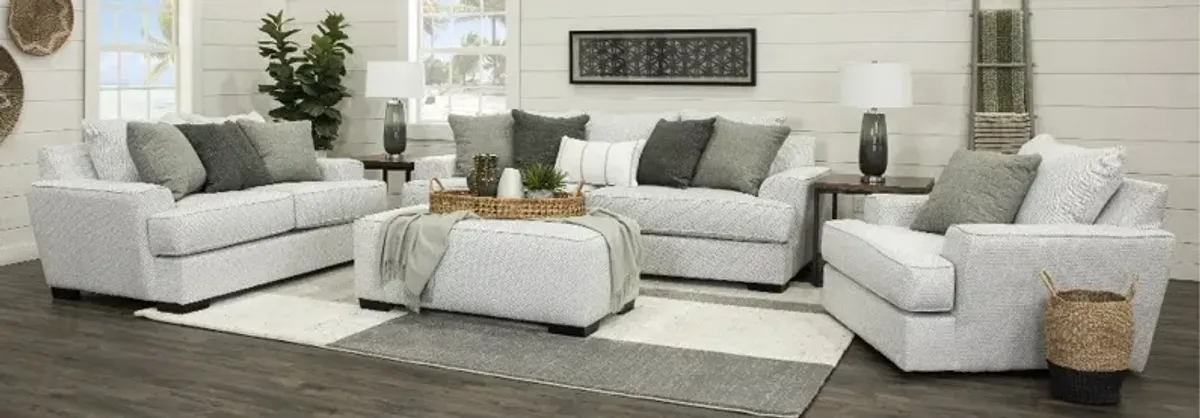 Renegade Pewter Gray Ottoman