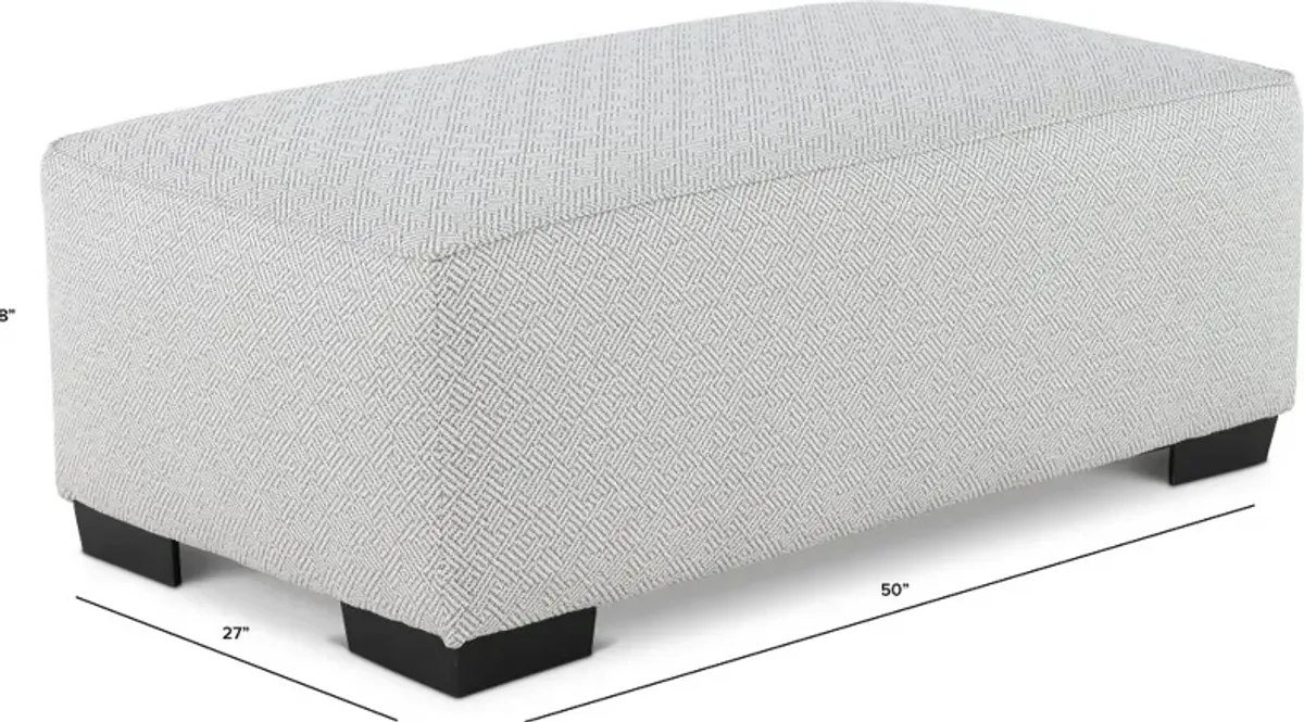 Renegade Pewter Gray Ottoman