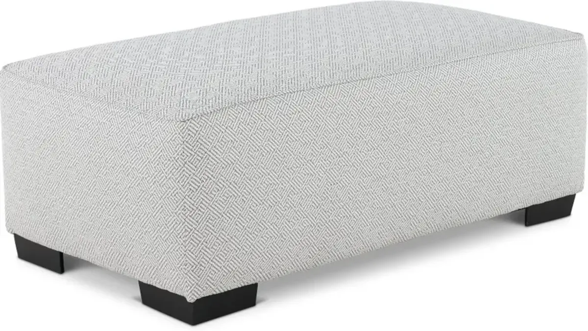 Renegade Pewter Gray Ottoman