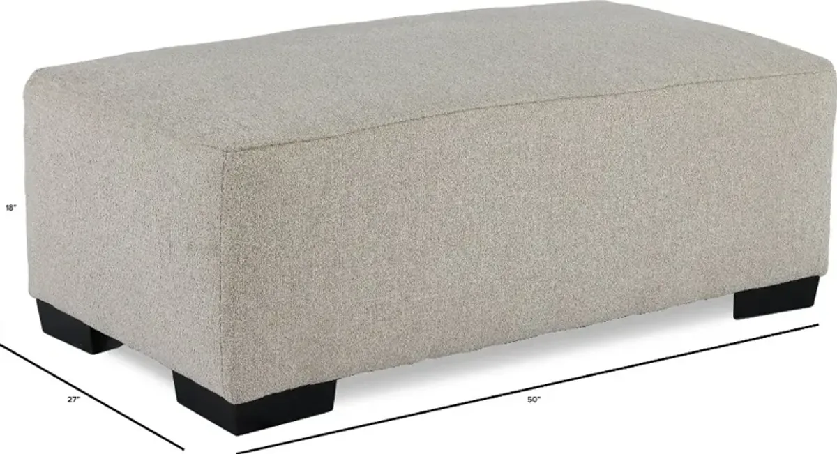 Raven Sand Beige Ottoman