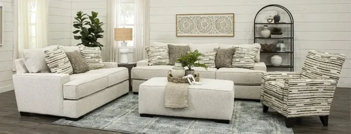 Raven Sand Beige Ottoman