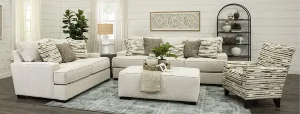 Raven Sand Beige Ottoman