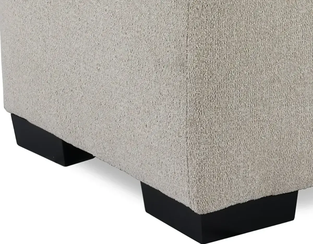 Raven Sand Beige Ottoman