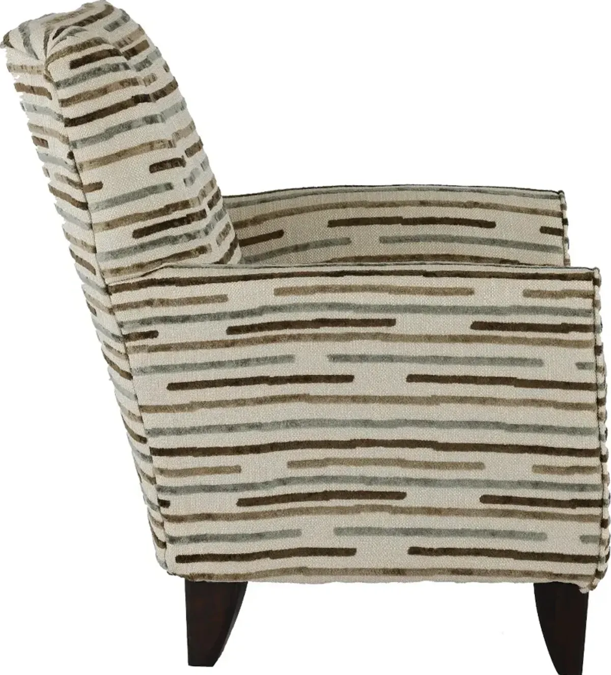 Raven Beige Striped Accent Chair