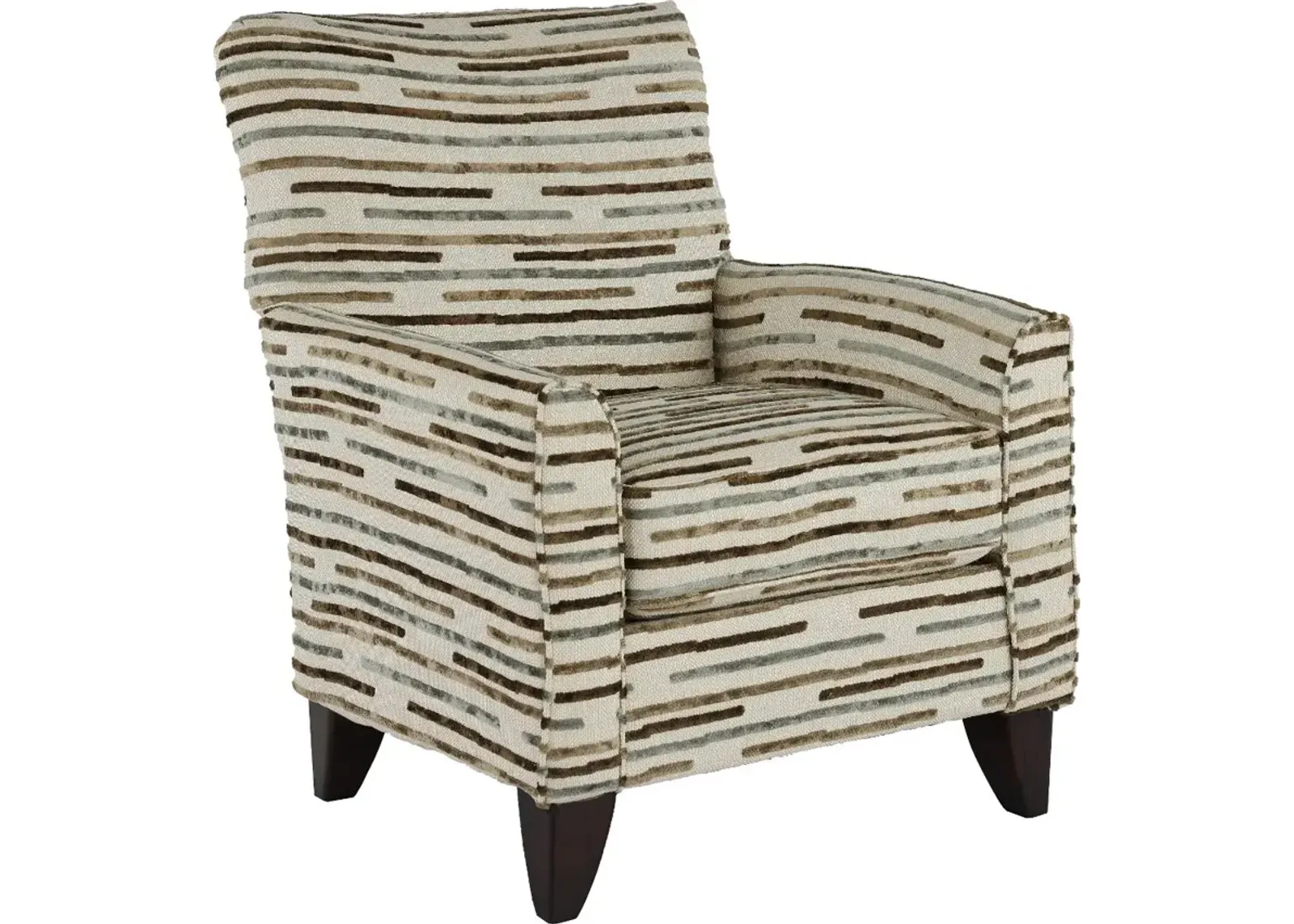 Raven Beige Striped Accent Chair