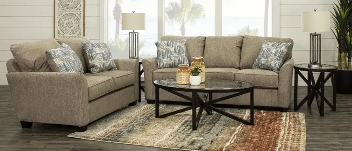 Tara Light Brown Sofa