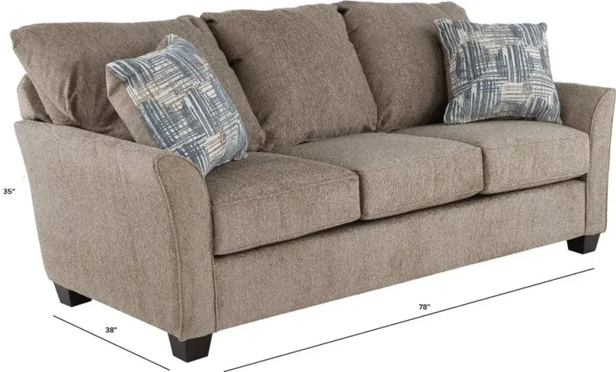 Tara Light Brown Sofa