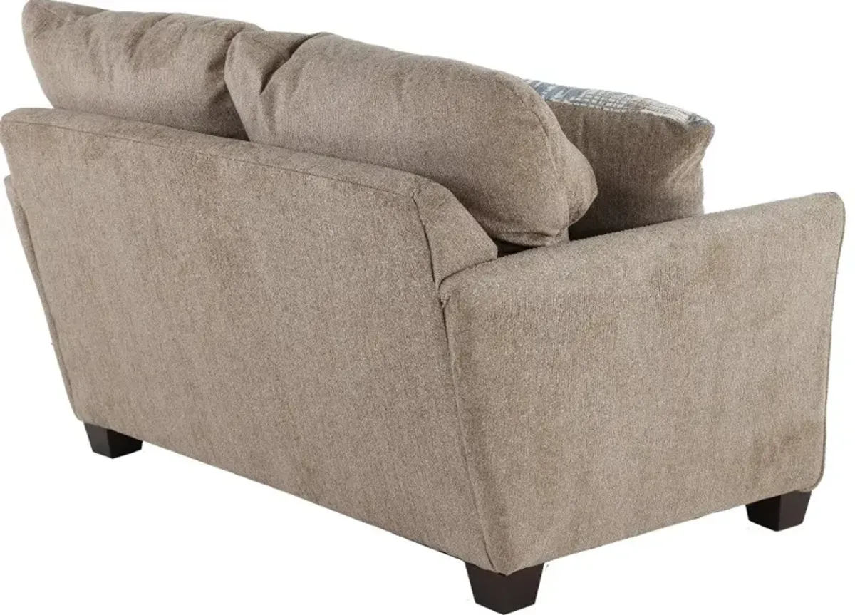 Tara Light Brown Loveseat