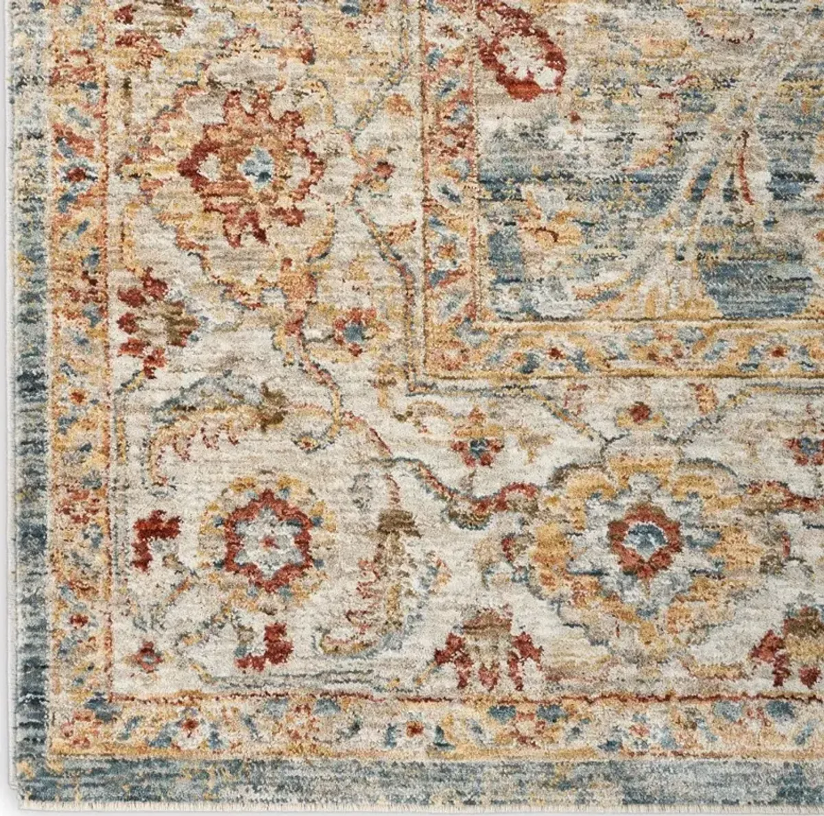 Sahar 5 x 8 Vintage Blue Area Rug