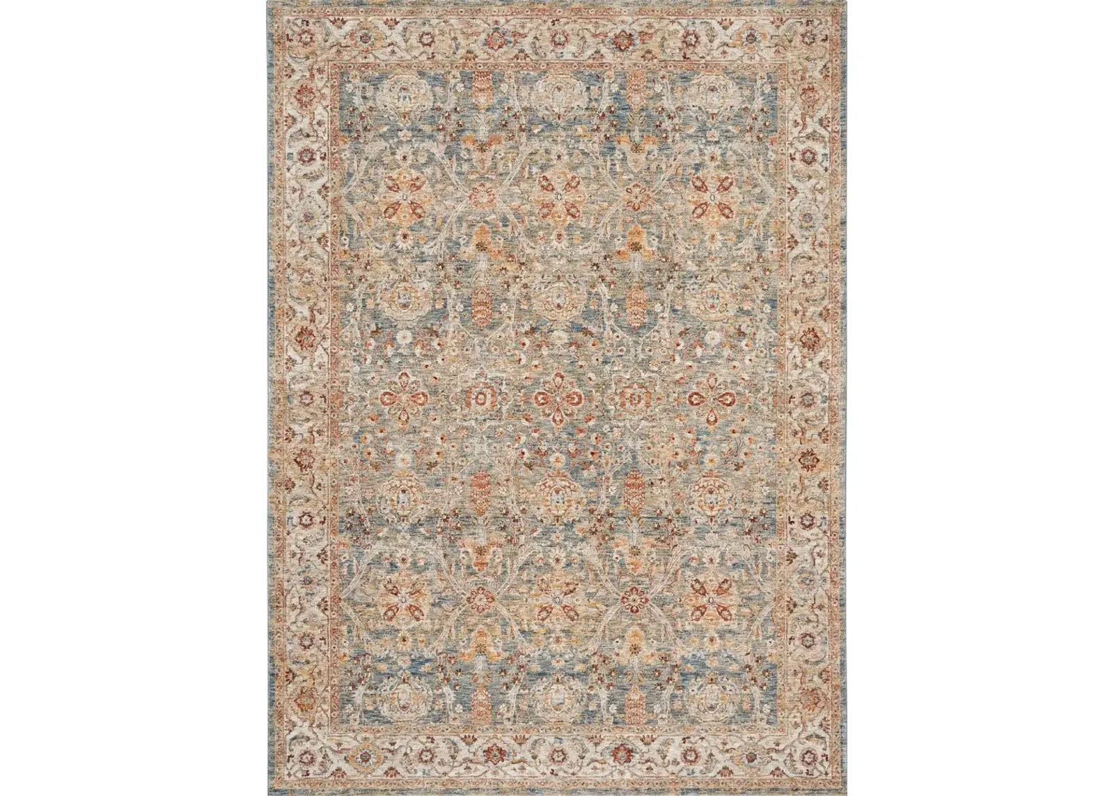 Sahar 5 x 8 Vintage Blue Area Rug