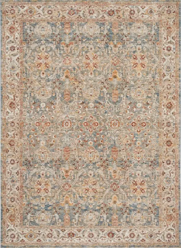 Sahar 5 x 8 Vintage Blue Area Rug