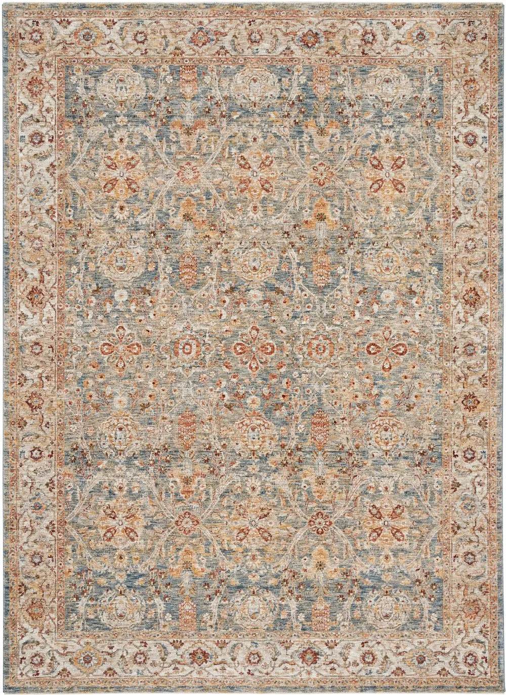 Sahar 5 x 8 Vintage Blue Area Rug