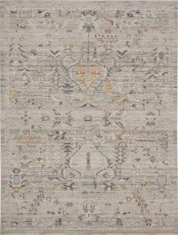 Lynx 5 x 8 Boho Ivory Taupe Area Rug