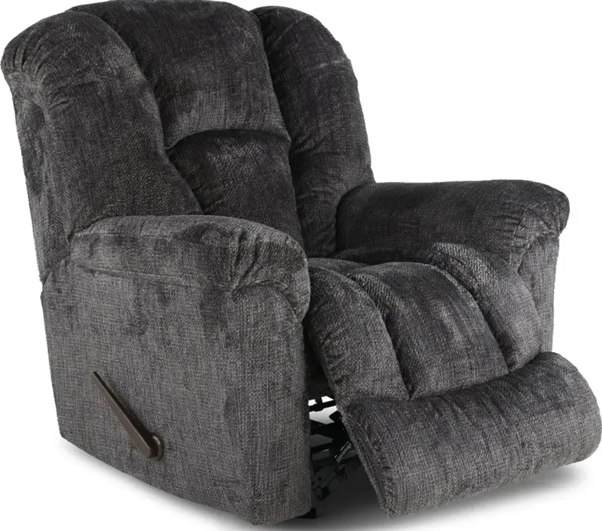 Equalizer Charcoal Gray Manual Rocker Recliner