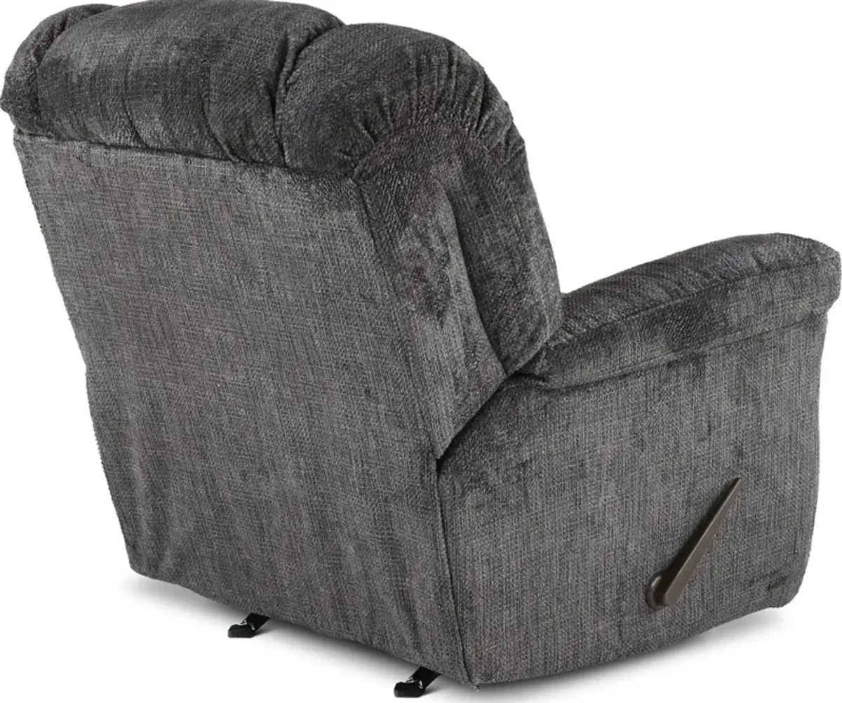 Equalizer Charcoal Gray Manual Rocker Recliner