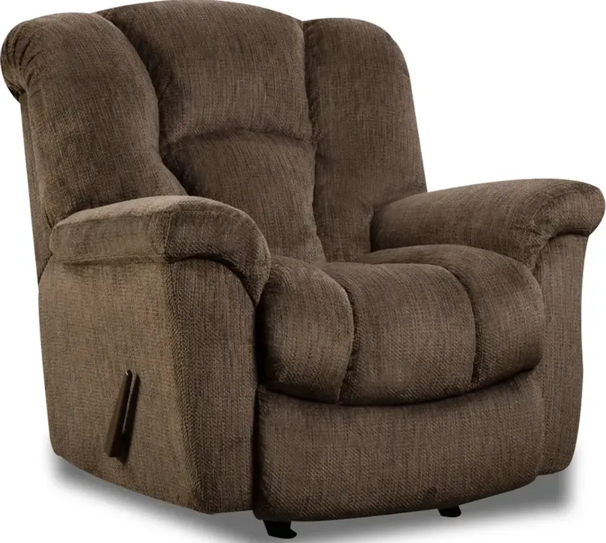 Equalizer Fudge Dark Brown Manual Rocker Recliner