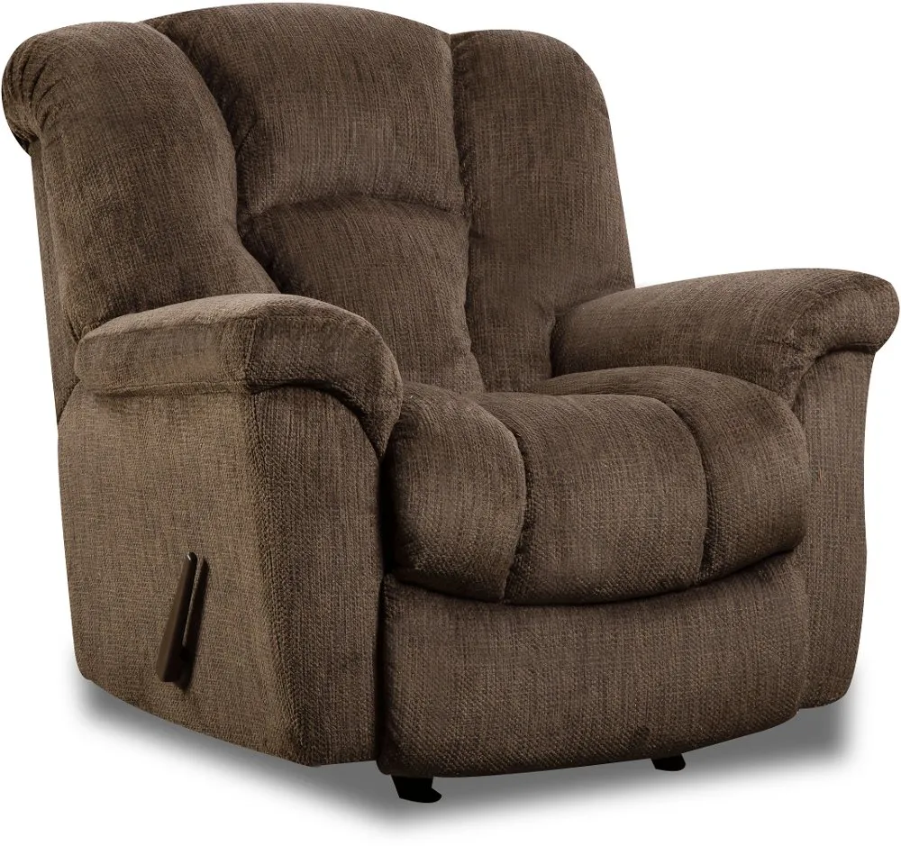 Equalizer Fudge Dark Brown Manual Rocker Recliner