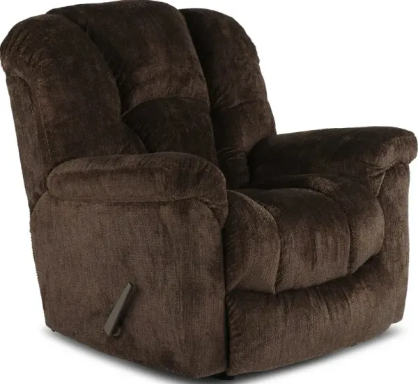 Equalizer Fudge Dark Brown Manual Rocker Recliner