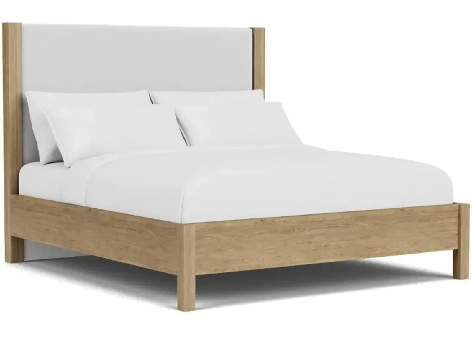 Davie Oak Queen Upholstered Bed