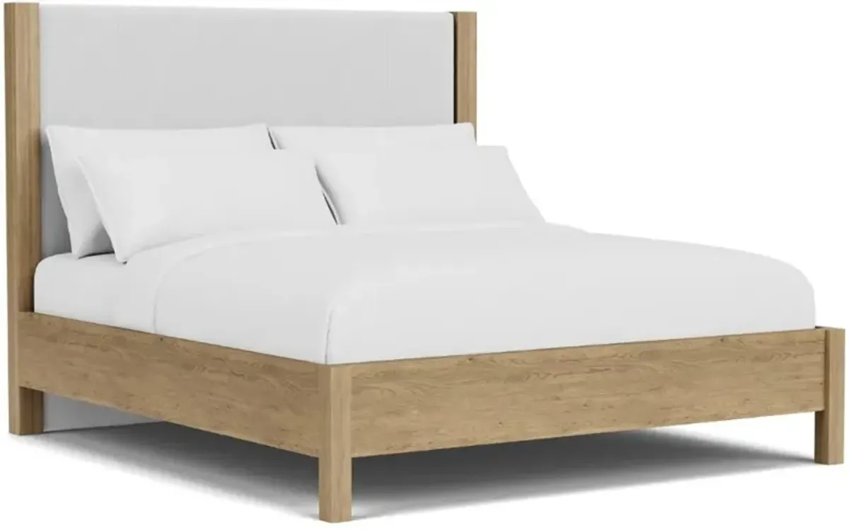 Davie Oak Queen Upholstered Bed