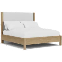 Davie Oak Queen Upholstered Bed