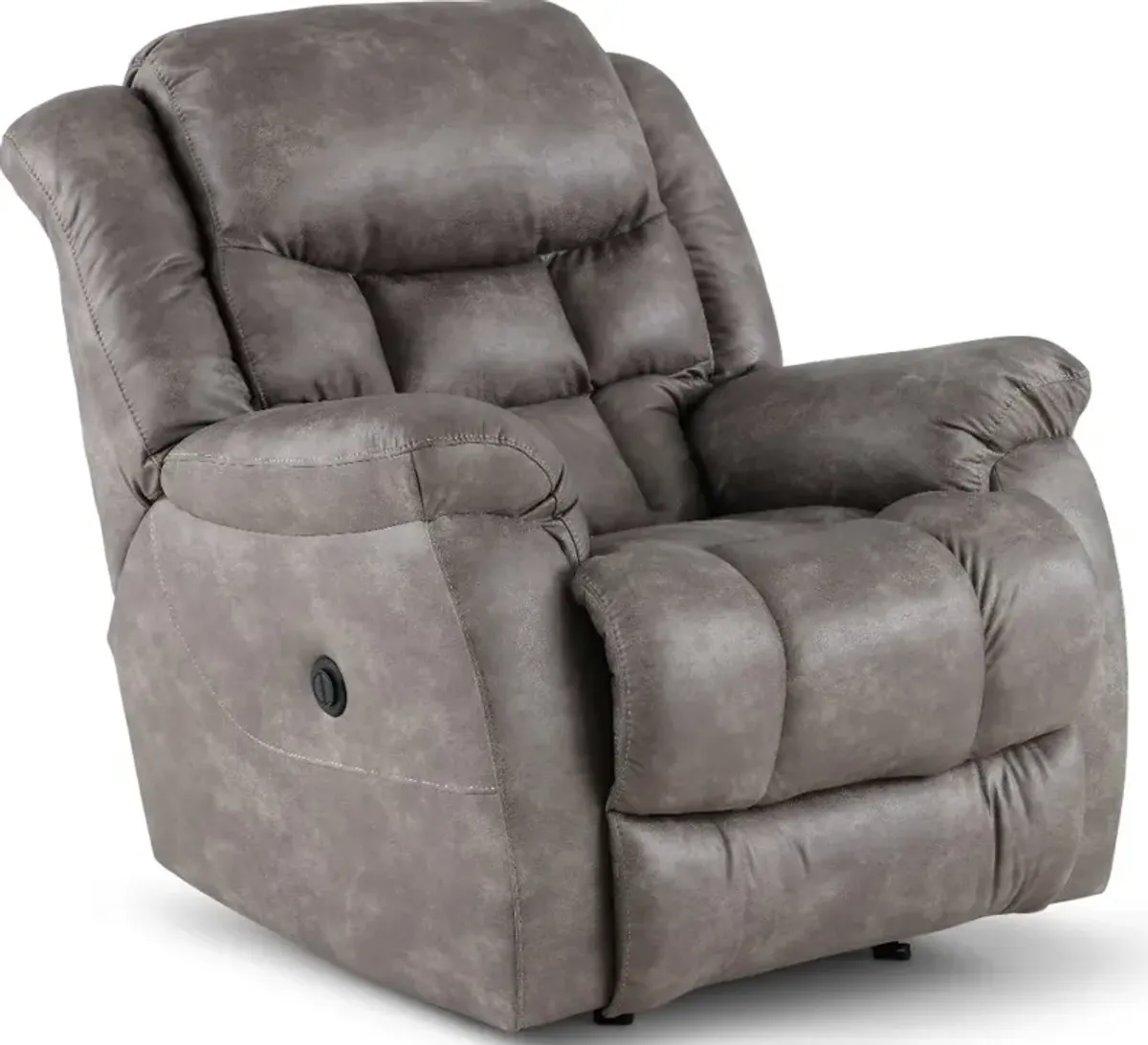 Blockbuster Pewter Power Rocker Recliner