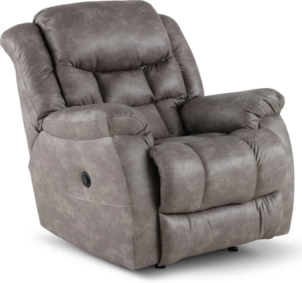 Blockbuster Pewter Power Rocker Recliner