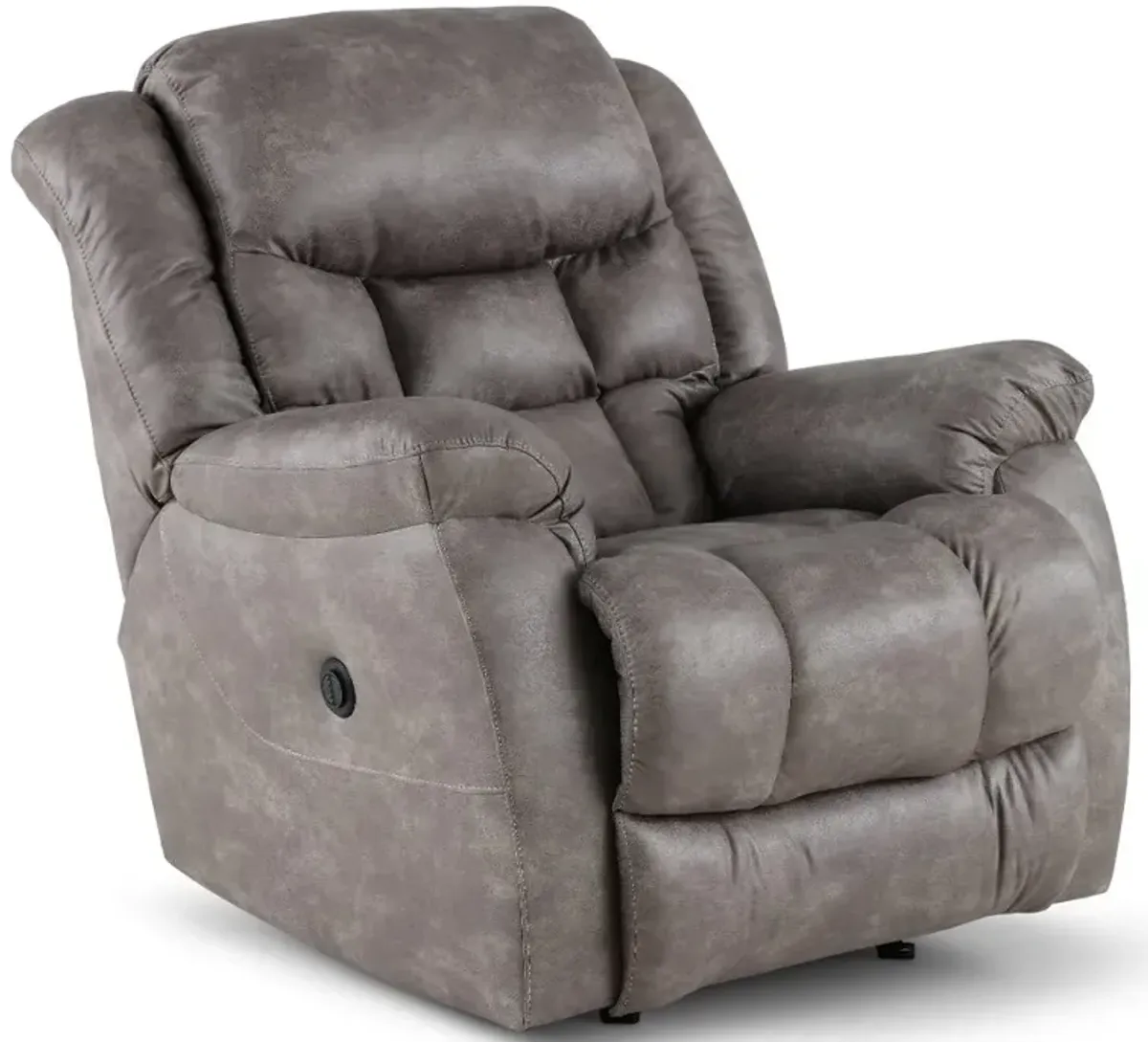 Blockbuster Gray Power Rocker Recliner