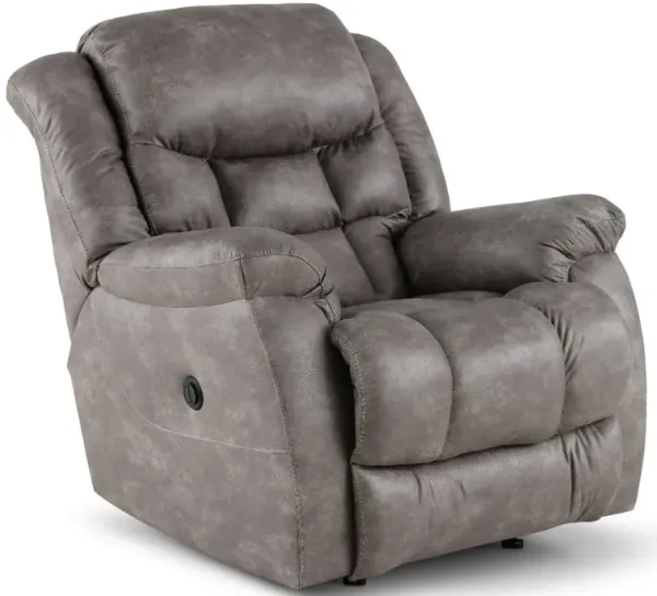 Blockbuster Gray Power Rocker Recliner