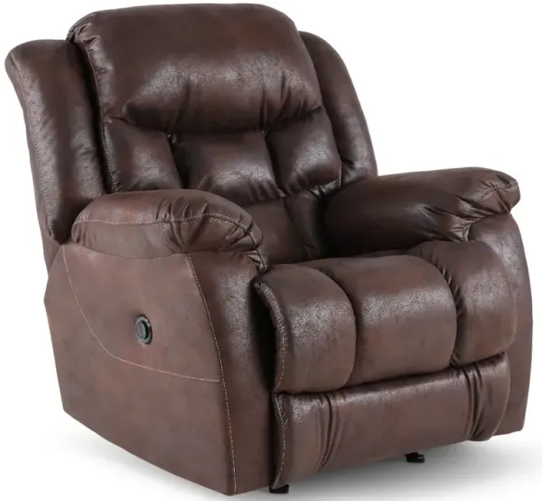 Blockbuster Brown Power Rocker Recliner