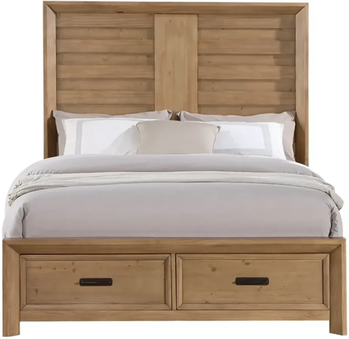 Brayden Light Brown Queen Storage Bed