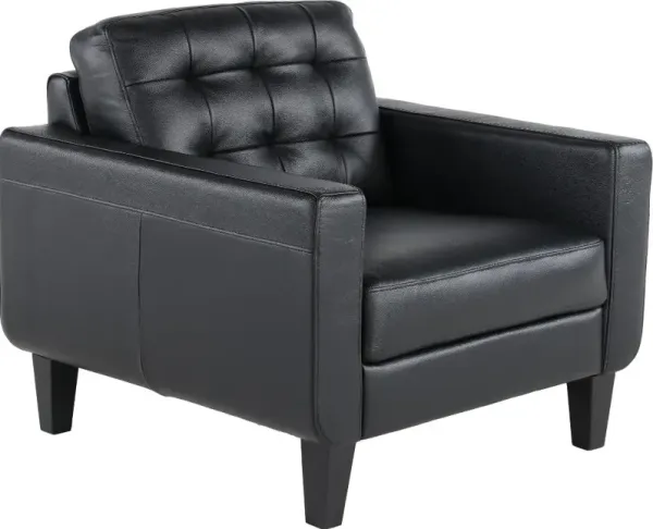 Cameron Black Leather Chair