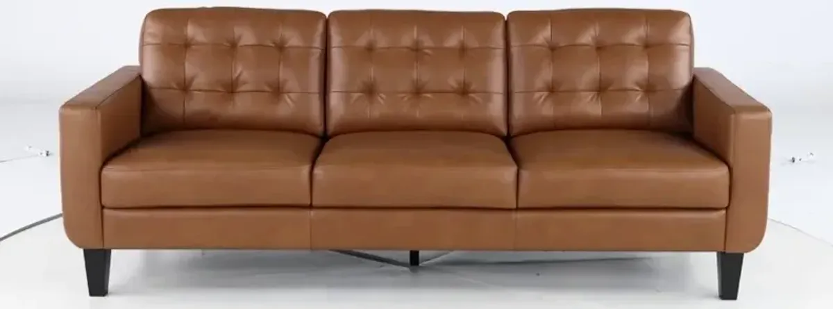 Cameron Brown Leather Sofa