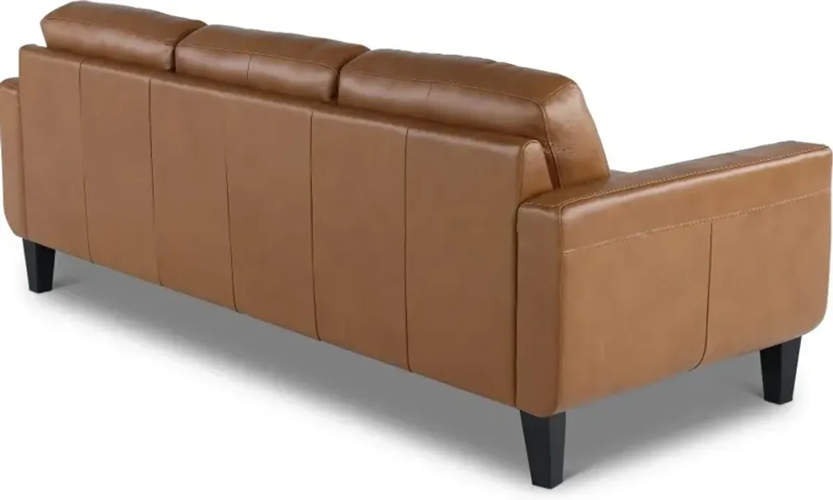 Cameron Brown Leather Sofa