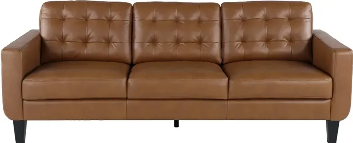 Cameron Brown Leather Sofa