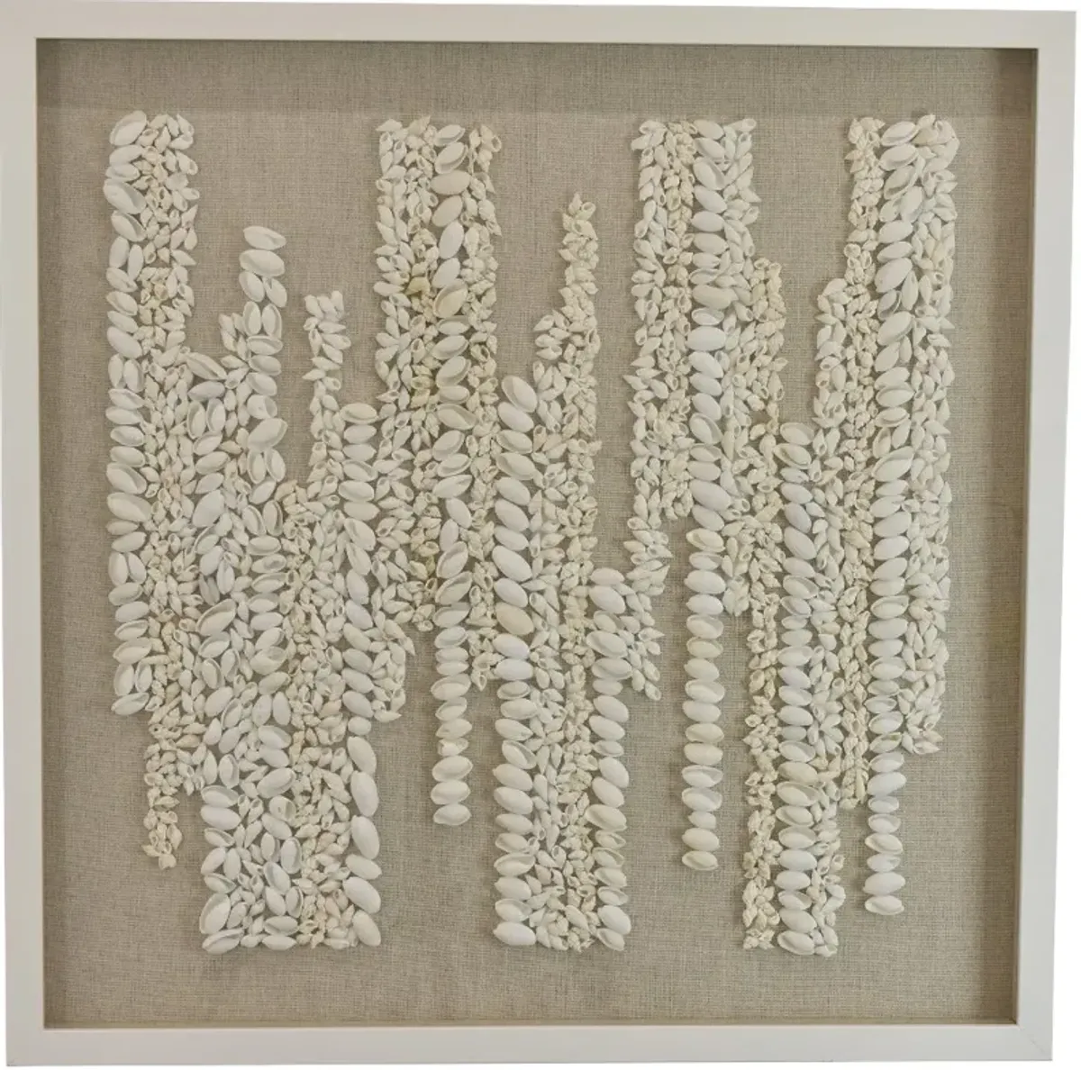 Shell and Natural Fiber Framed Wall Art